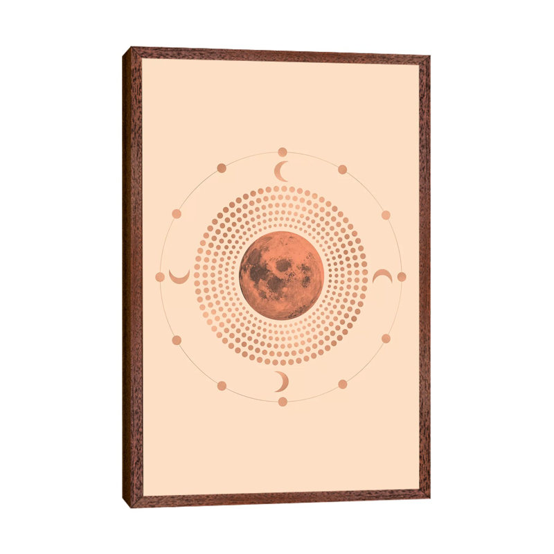 Delicate Moon by Emanuela Carratoni - Print on Canvas, Classic Brown Wood Framd Canvas, 101.6cm H x 20.32cm W x 3.81cm D
