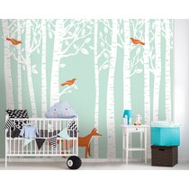 Whimsical Woodland Forest  Nursery Wall Decor Wallpapers  DesignByMaya