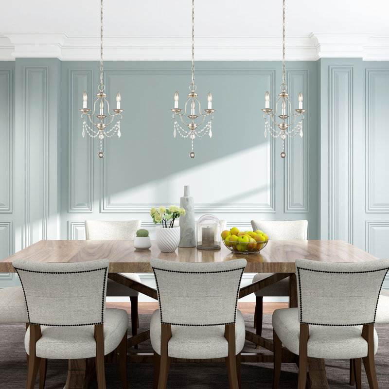 Abdel-Rahman 3 - Light Dimmable Chandelier, Brushed Nickel