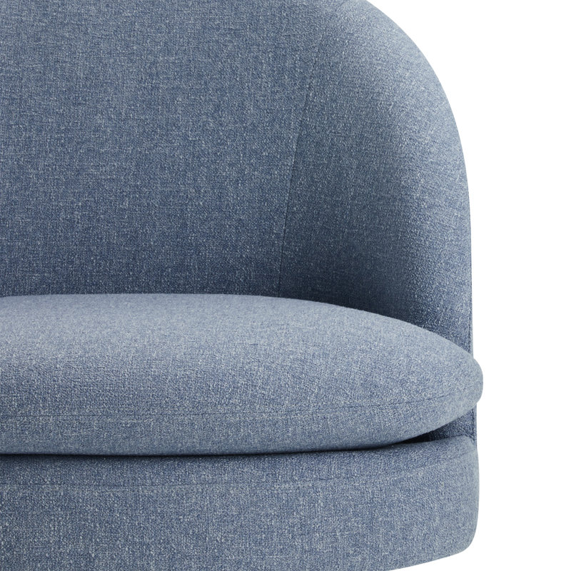 Chaise d'appoint rembourrée Catana, Tweed bleu Capri Nathan