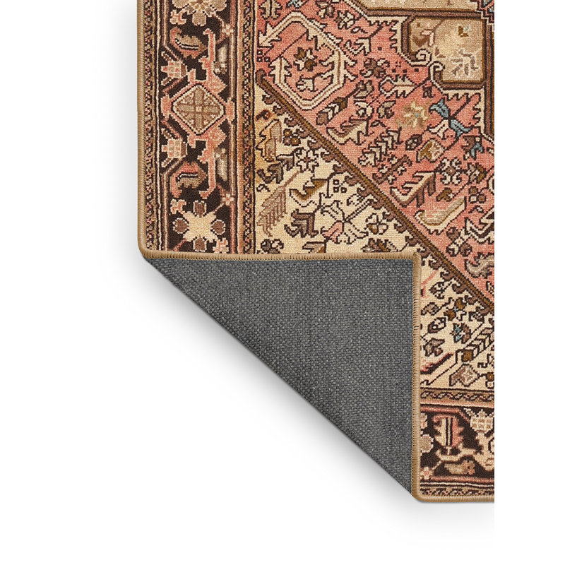 Tapis beige Southwestern, Rectangle 4 pi x 6 pi