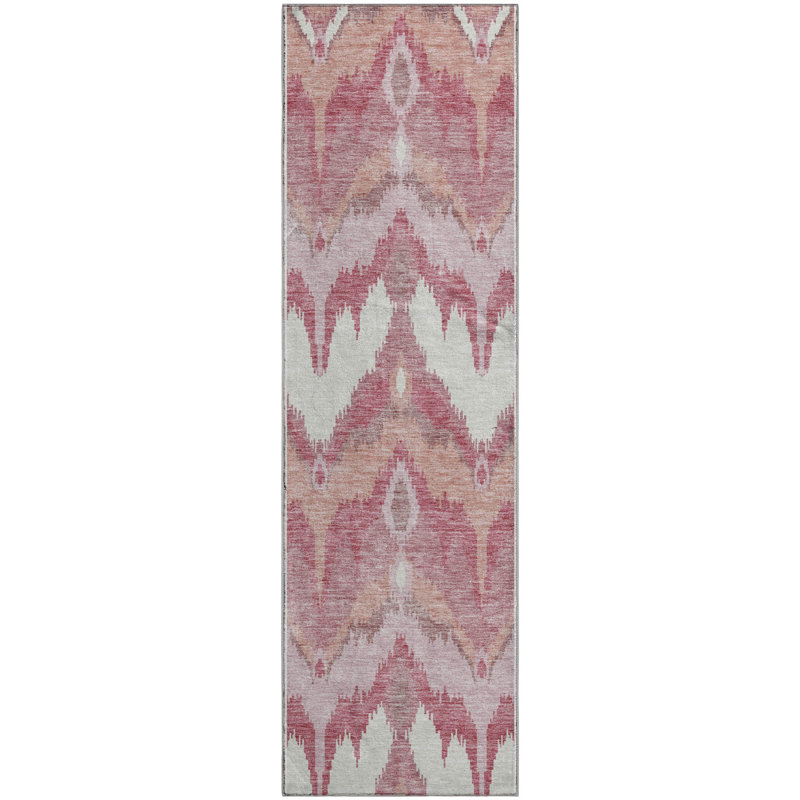 Premium Machine Washable Prisco Blush Rug, Runner 2'3" x 7'6"