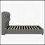 Grand lit plateforme tapissier hydraulique avec rangement relevable, lumières DEL à capteur et aucun sommier nécessaire-205409858
