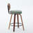 Set Of 3, 26-Inch Counter Height Bar Stools With Swivel, Cane Rattan Back, And Light Green Linen Upholstered Seats For Kitchen Island Or Bar | Gift Idea-426162266-426162261