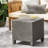 Accent Table - Black Pe Cube Table With Iron, 18" W X D H, No Assembly Required 17.64" Side Table, & Trendsetting And Assembly-
