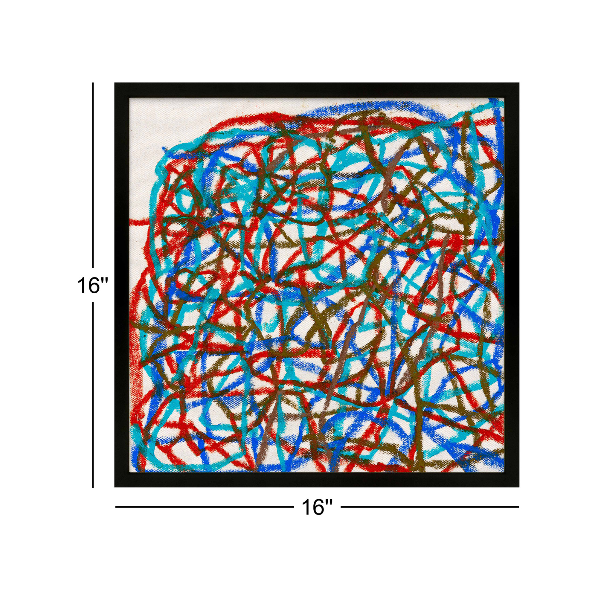 Expedition by Stephanie Dennis, 16" H x 16" W  x 1.25" D, Black