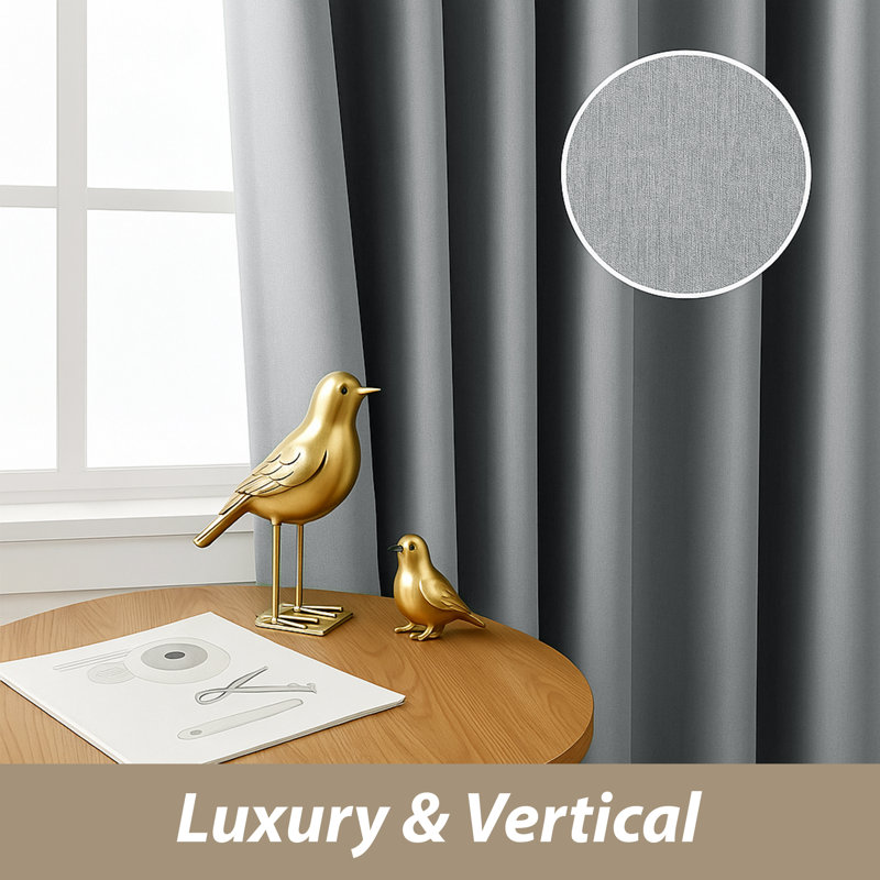 100% Linen Blackout Curtains - Thermal Insulated Eyelet Grommet Room Darkening Luxury Window Panels, SAGE GREEN