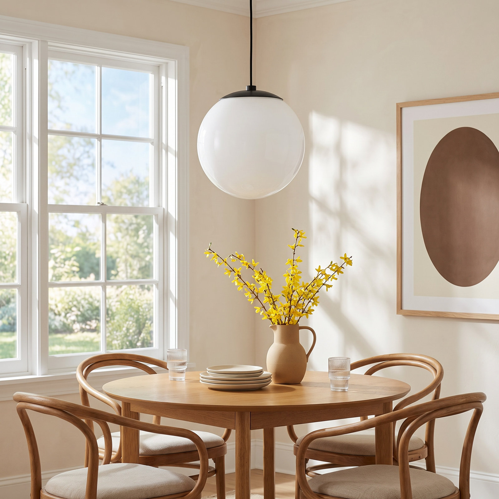 Luna Single Light Glass Steel Pendant, Old Bronze