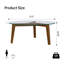Table basse avec plateau en verre et structure en bois massif