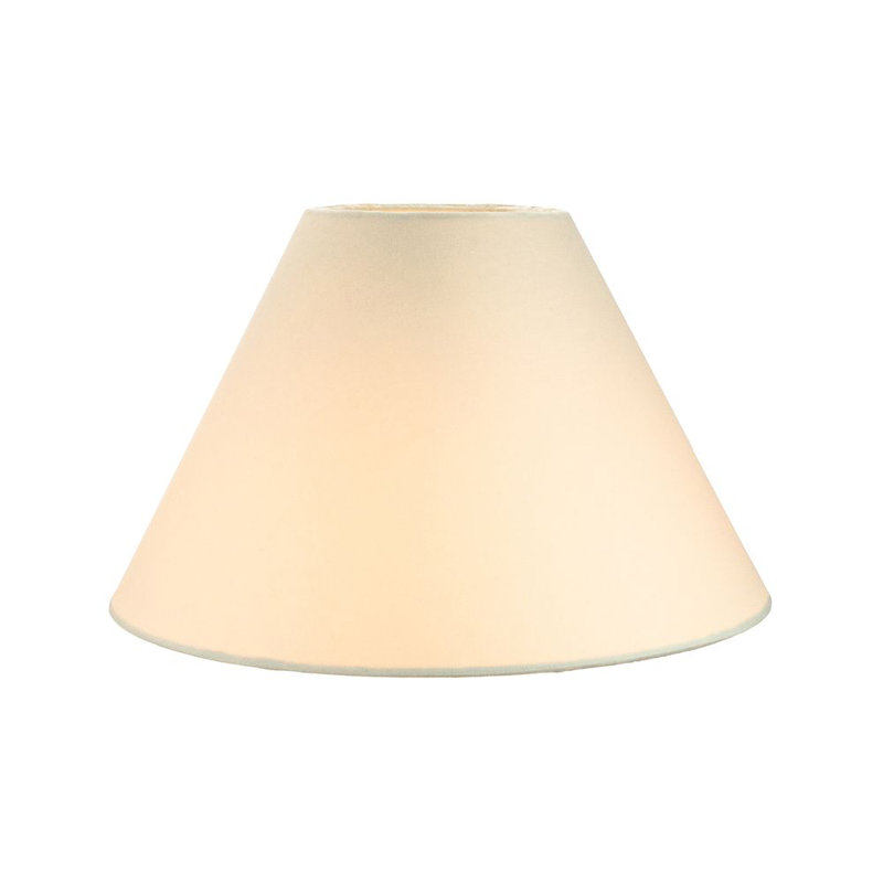 Traditional Cotton Coolie Lampshade Suitable for Table Lamp or Pendant, Cream, 15 x 25cm