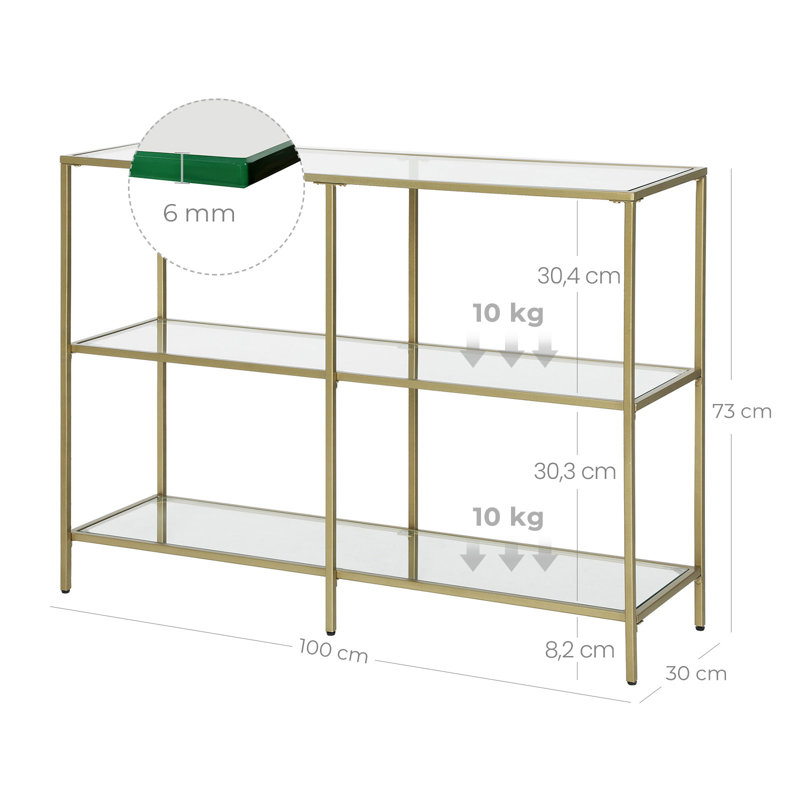 Kylie 100cm Console Table, Gold