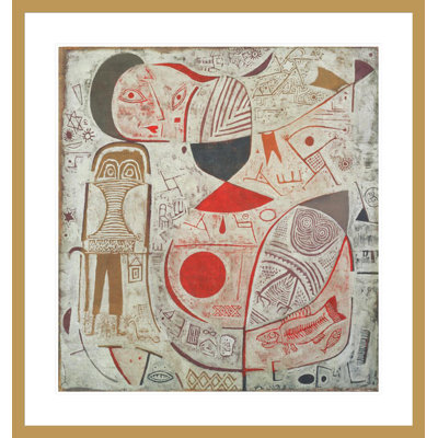 Feuille imprimée avec photo par Paul Klee - Estampe numérique encadrée