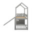 Lit mezzanine simple avec glissade-328608819