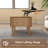 Coffee Table, Fluted Lift Top Coffee Tables for Living Room, Center Tables with Hidden Compartment, Modern Oval Coffee Table for Home Office, Oak-1429214516