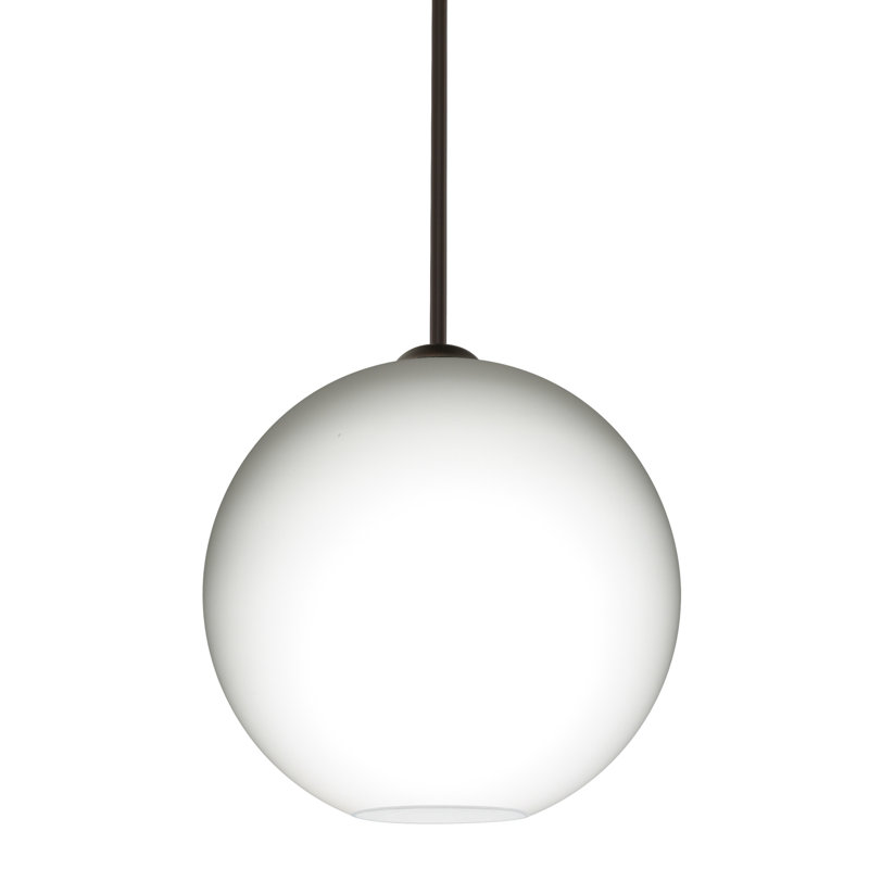 Luminaire sphère suspendu 1 lumières simple Speth, Bronze, H 11,5 po x l 11,75 po x P 11,75 po, Non
