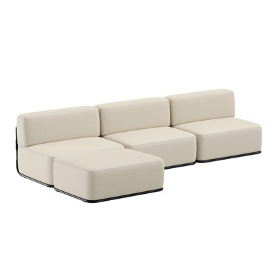 Raw Sofa 3 Seater + Pouf L