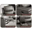Ensemble de salon inclinable manuel en similicuir 4 pièces avec porte-gobelet caché-1328537708-1328537711