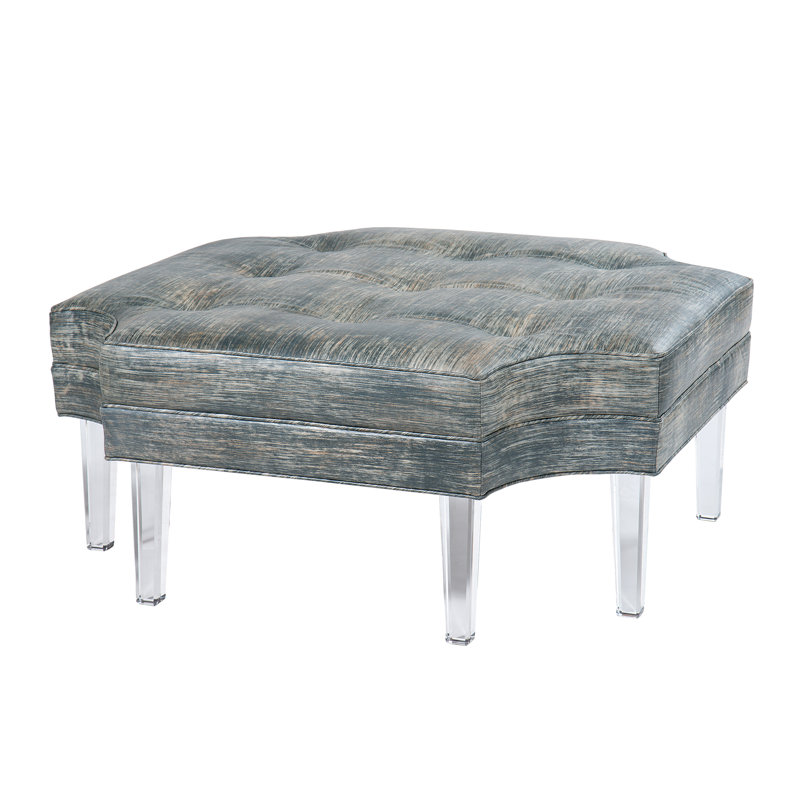 Harlow Novelty Ottoman, Venice Linen