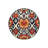 Multicolored Motif Traditional Patterned Round Woven Base Vintage Decorative Carpet-294916090
