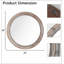 Miroir mural rustique rond, cercle en bois de 23,62 pouces avec perles, parfait pour un décor de maison de campagne et ajoutant une touche d'élégance à n'importe quelle pièce