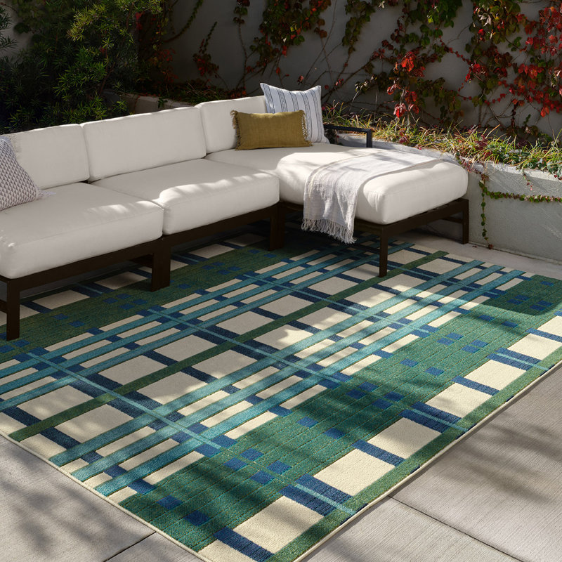 Tapis bleu Lindsey, Rectangle 8 pi 6 po x 11 pi 6 po