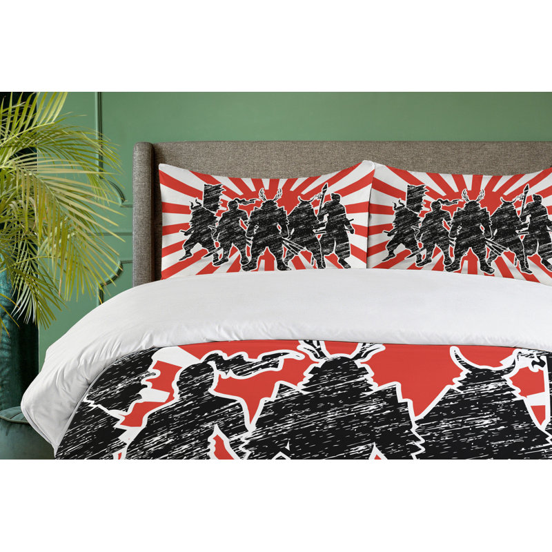 Eclectic Polyester Duvet Cover, Queen Duvet Cover + 2 Standard Shams