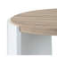 La table basse en chêne et blanc ultrabrillant 1 rehausse l'apparence générale de la table de salle à manger en brillant, ajoutant une touche de classe aux pièces
