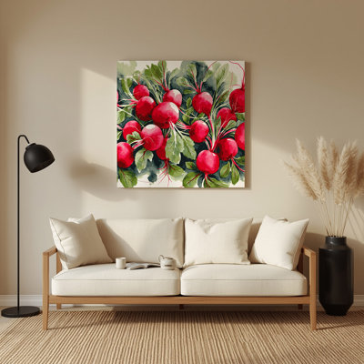 Art mural en métal légumes et radis rouge