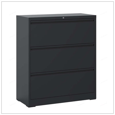 3 Drawer Lateral File Cabinet, Metal Filing Cabinet, Locking Heavy Duty for Home Office, Anti-Tip Safety Interlock, Vertical Storage