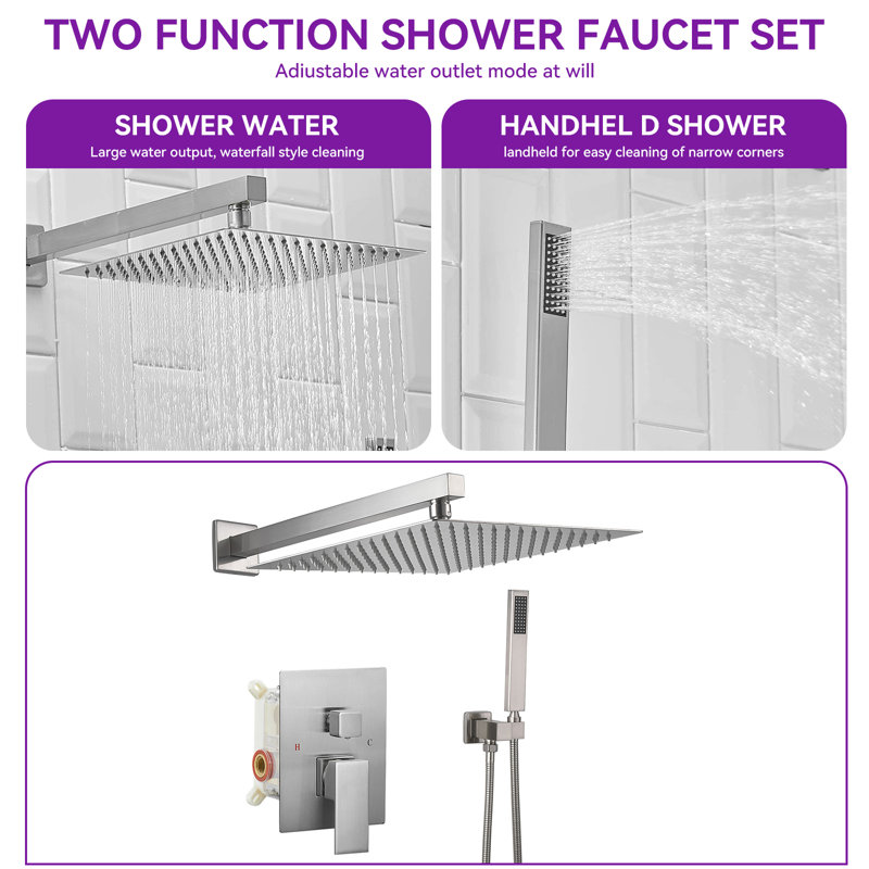 All-In-One Kit with Rough in-Valve, Brushed Nickel