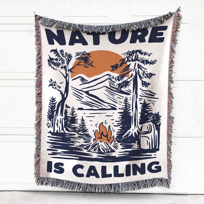 Hand Woven Throw Blanket, 60" x 80"