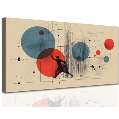 GUTATTY Abstract Canvas Wall Art Large Prints, Minimalist Geometric Pictures Modern Artwork Decor Vibrant Rustic Painting for Living Room Bedroom Office, 12x24 inches