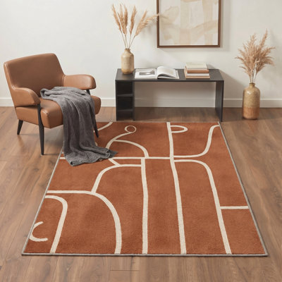 Tapis intérieur beige / brun Aura