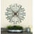 Metal Distressed Galvanized Windmill Silver Wall Decor with Rust Frame-209702643
