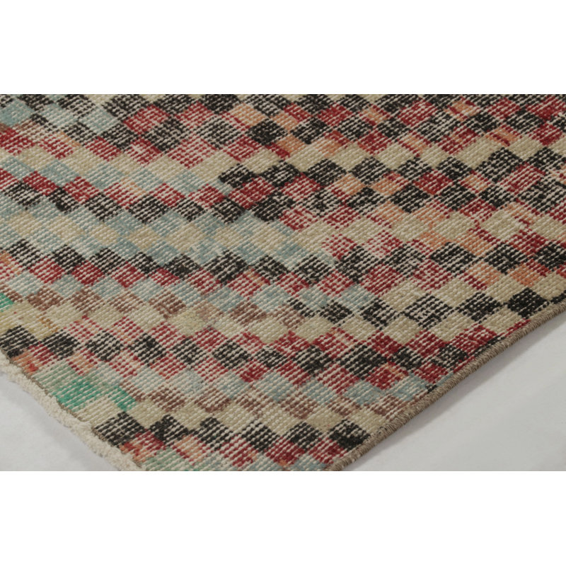 Distressed One-of-a-Kind 5'4X9'4 Hand Knotted Area Rug