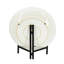 Decorative Charger Plate With Stand, Black And White Ceramic, 18 Inch
