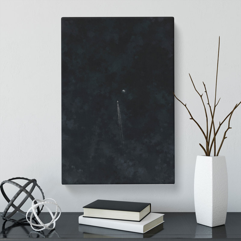 Airplane To The Moon - Wrapped Canvas, 60cm H x 40cm W x 4cm D