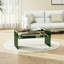 Table basse en acrylique Freysteinn, table à 2 niveaux avec tablette de rangement (brun, standard)-1103946250-1339714323