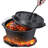 Pirecart Dutch Oven Pot with Lid,  Cast Iron Dutch Oven, with Lid Lifter Handle, Stand & Dual Function Lid Griddle for Home Cooking ,Baking (Black)-108996514