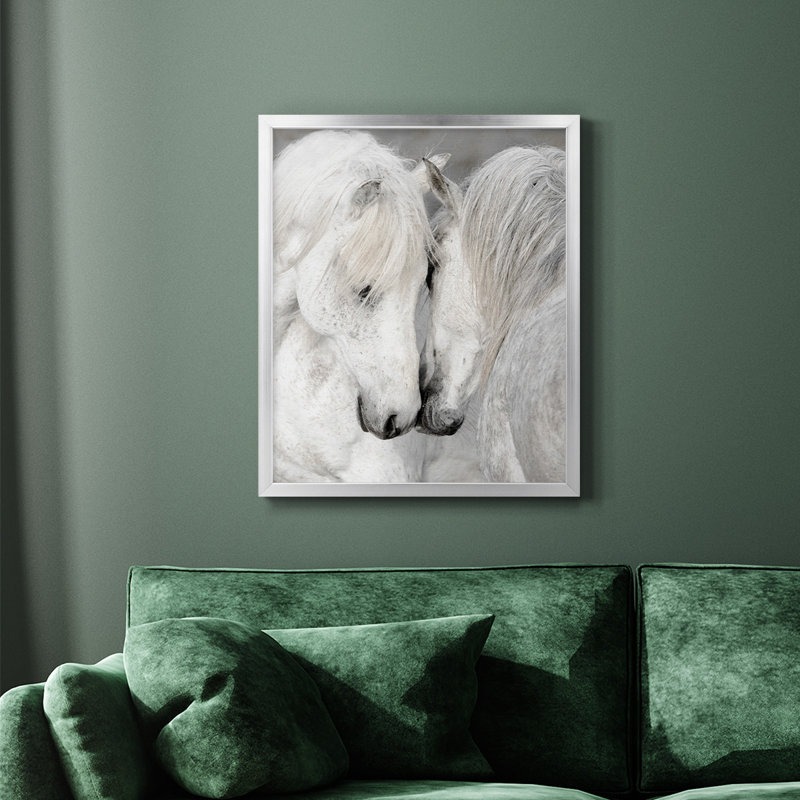 Toile encadrée de qualité supérieure Affection II - prête à être accrochée, H 24 po x l 20 po, Argent