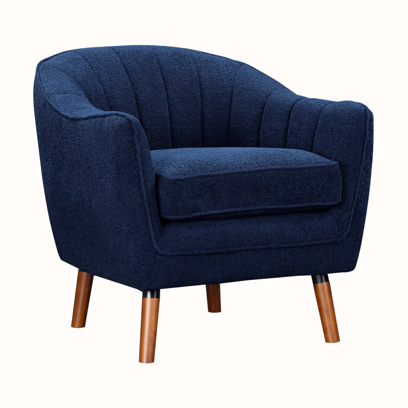 Fauteuil d'appoint Malatesta, Bleu chenille incorrect
