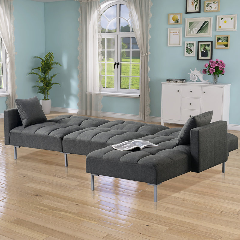 Argene 107" Convertible Sofa Bed Sleeper, Sectional