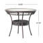 Table de salle à manger d'extérieur 34 po - Plateau en verre transparent résistant aux intempéries