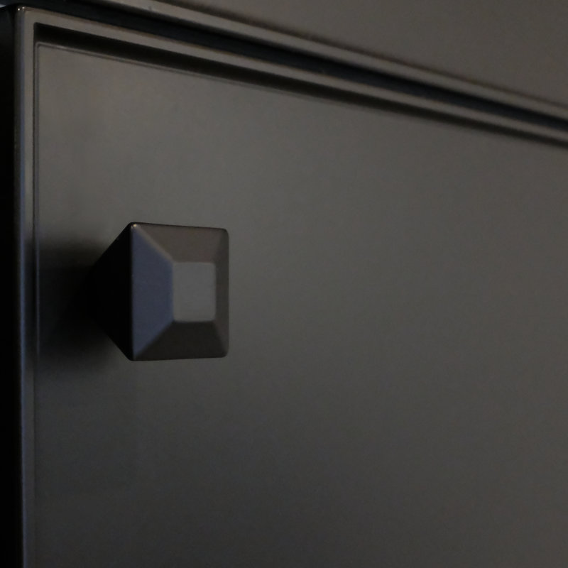 Diamond Geometric Knob, Matte Black