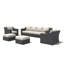 Ensemble modulaire de patio en osier pour 8 personnes avec coussins Eloisa-755467388