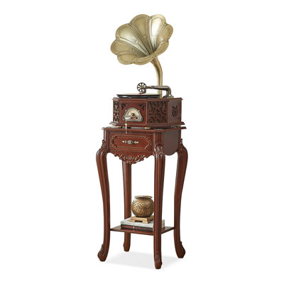 Nut-brown+Gold Free Form Solid Wood+Copper Media Players