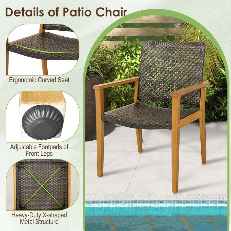 Fauteuil de salle à manger d'extérieur Akua