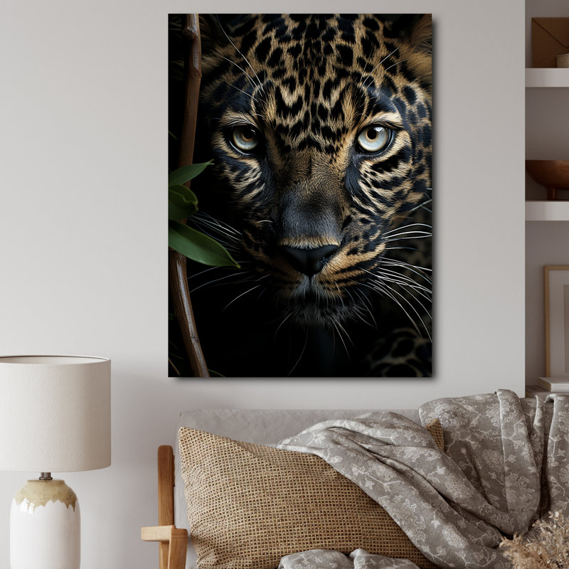 «Knoa Cheetah Portrait Silent Stalk I», art mural sur toile léopard, H 32 po x l 24 po, Toile tendue