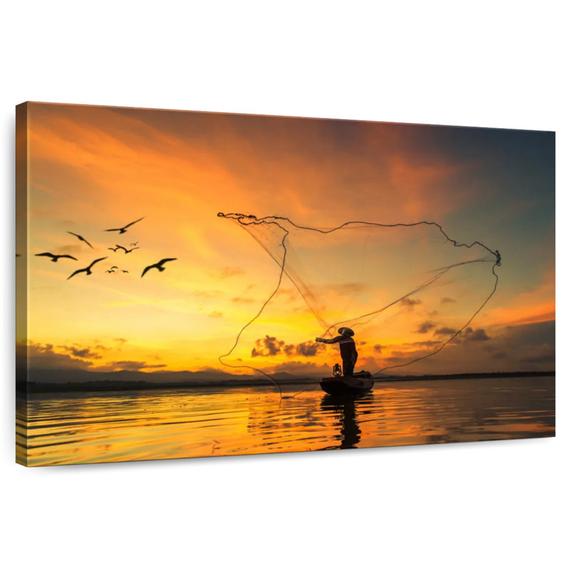 Senne Traditional Fishing, 32" H x 48" W