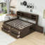 Lit de jour en bois Nagaji avec lit gigogne simple et tablettes-1773857193